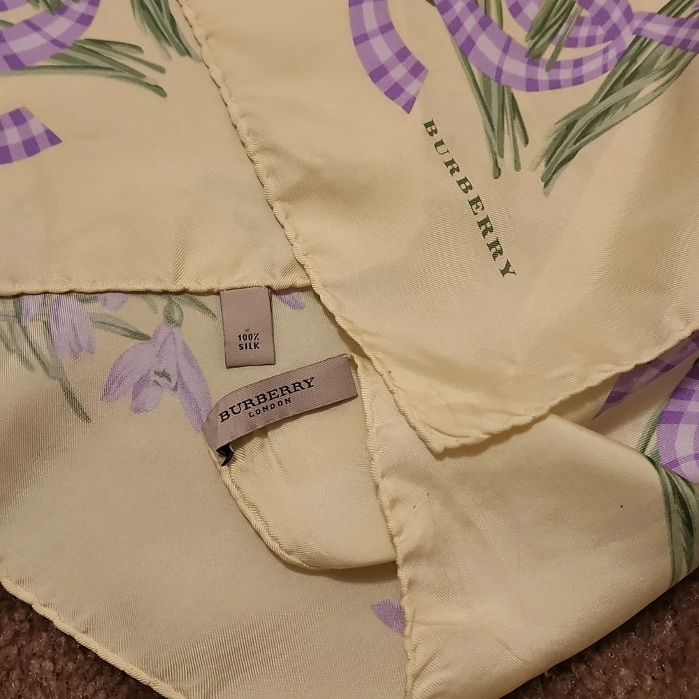 Burberry Silk Floral Square Scarf - Picture 13 of 13
